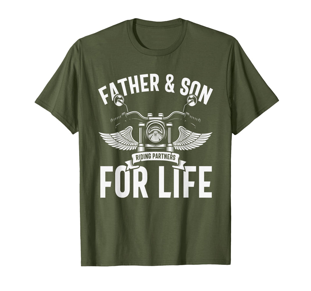 Mens Father And Son Riding Partners Life T-Shirt - Graphic Print Men Women - T-Shirt, Sweatshirt, Hoodie