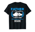 Father Daughter Crazy Team Matching T-Shirt - Minimalist Print for Adults - T-Shirt, Sweatshirt, Hoodie