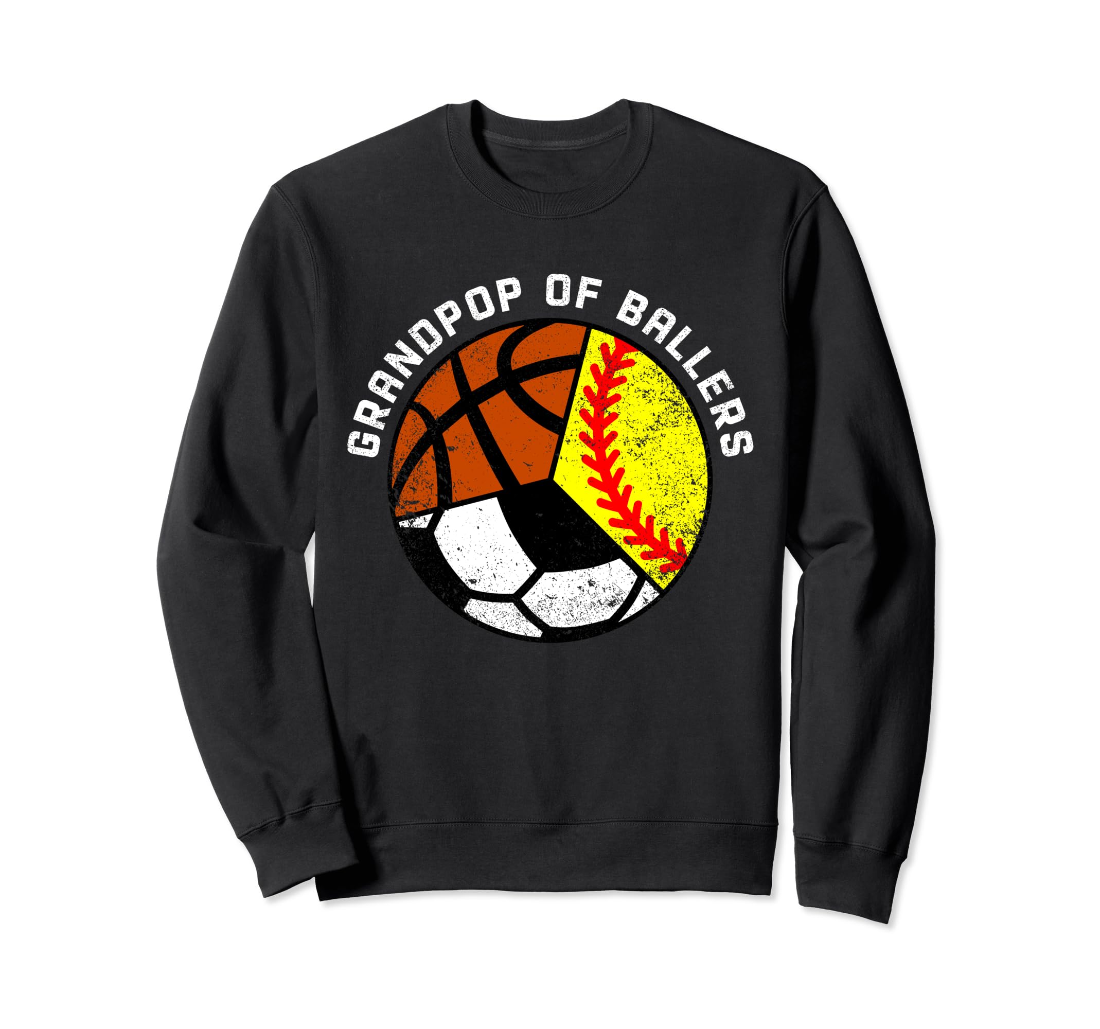 Grandpop Ballers Funny Softball Sweatshirt - Custom Art Print for Adults - T-Shirt, Sweatshirt, Hoodie
