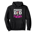 Twin Birthday Proud Dad Twins Hoodie - Fun Novelty Design for Adults - T-Shirt, Sweatshirt, Hoodie