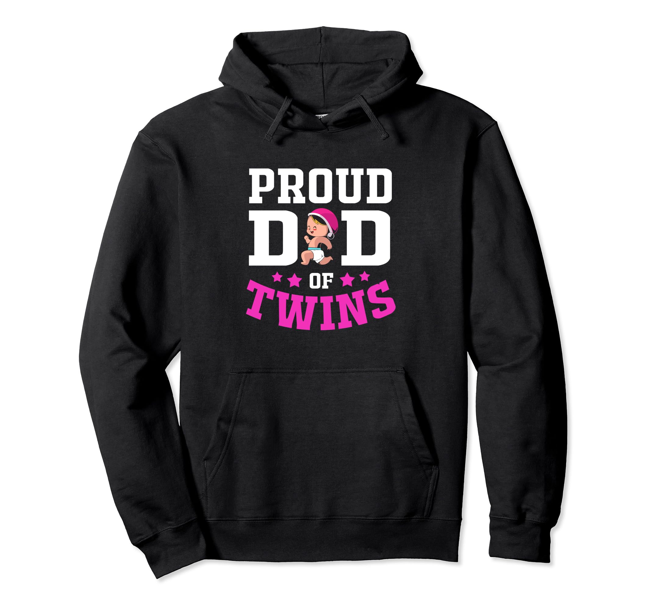 Twin Birthday Proud Dad Twins Hoodie - Fun Novelty Design for Adults - T-Shirt, Sweatshirt, Hoodie