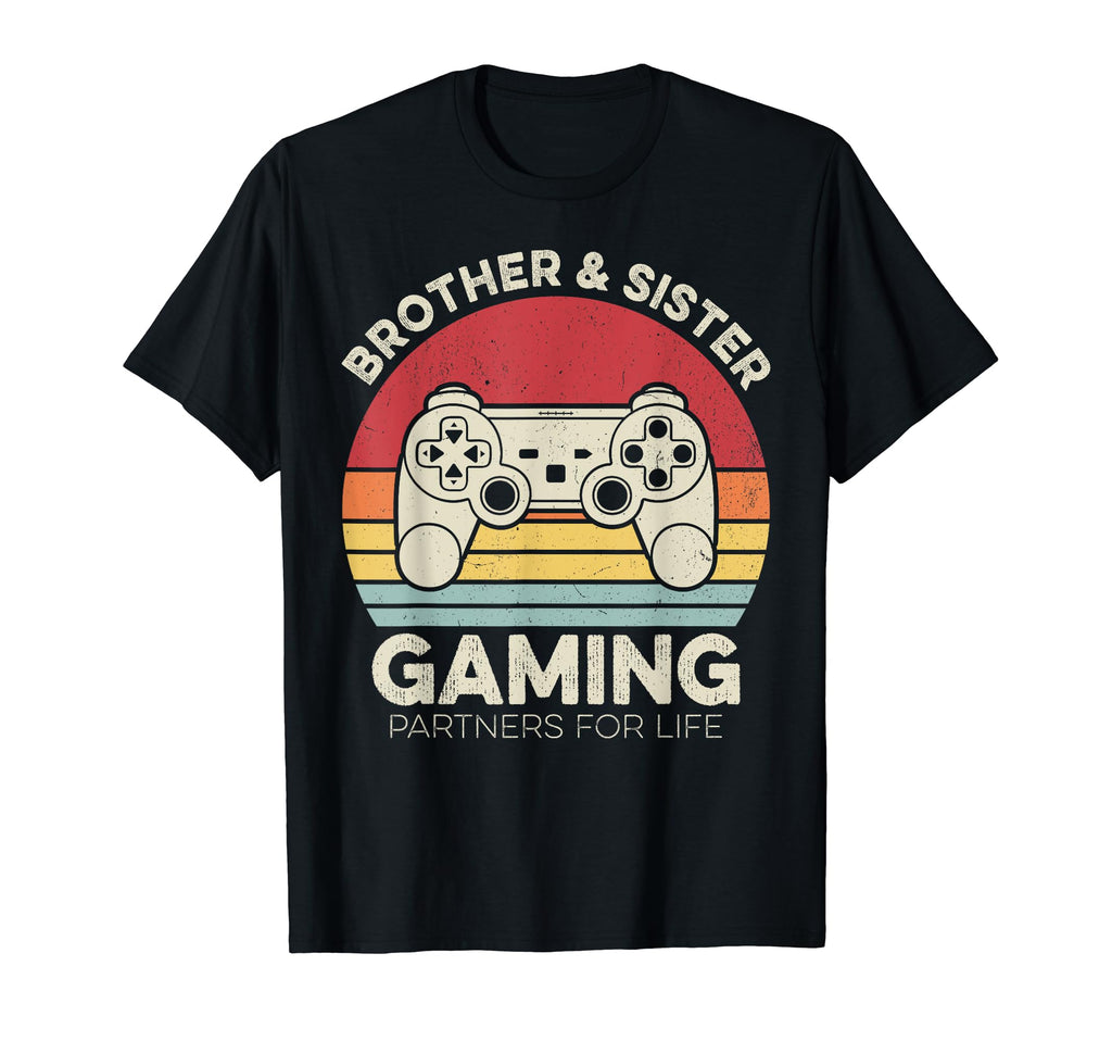 Brother And Sister Gaming Partners Life T-Shirt - Novelty Apparel Unisex - T-Shirt, Sweatshirt, Hoodie
