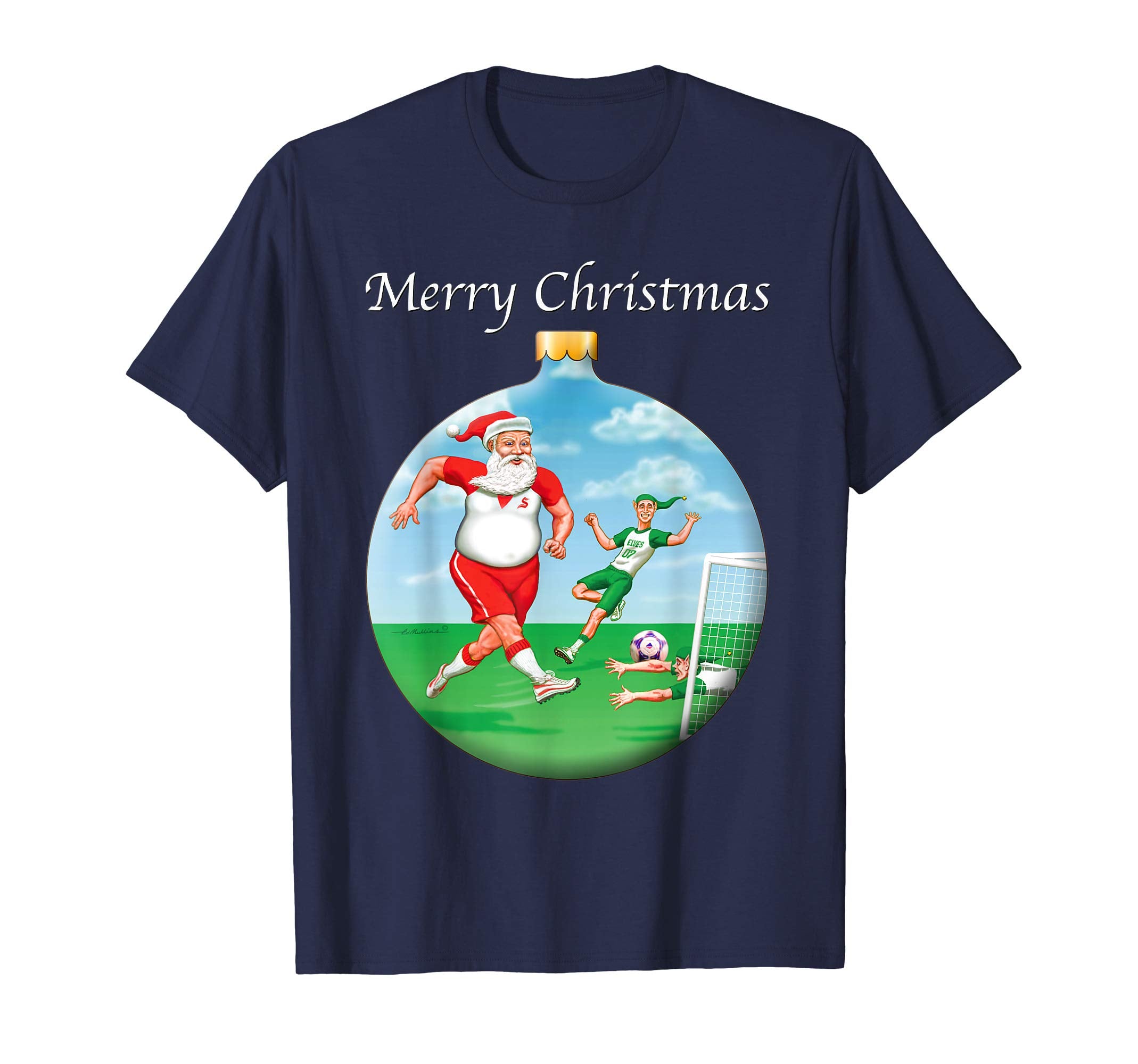 Funny Shirts Santa Claus And Elves Playing T-Shirt - Unique Graphic Unisex - T-Shirt, Sweatshirt, Hoodie