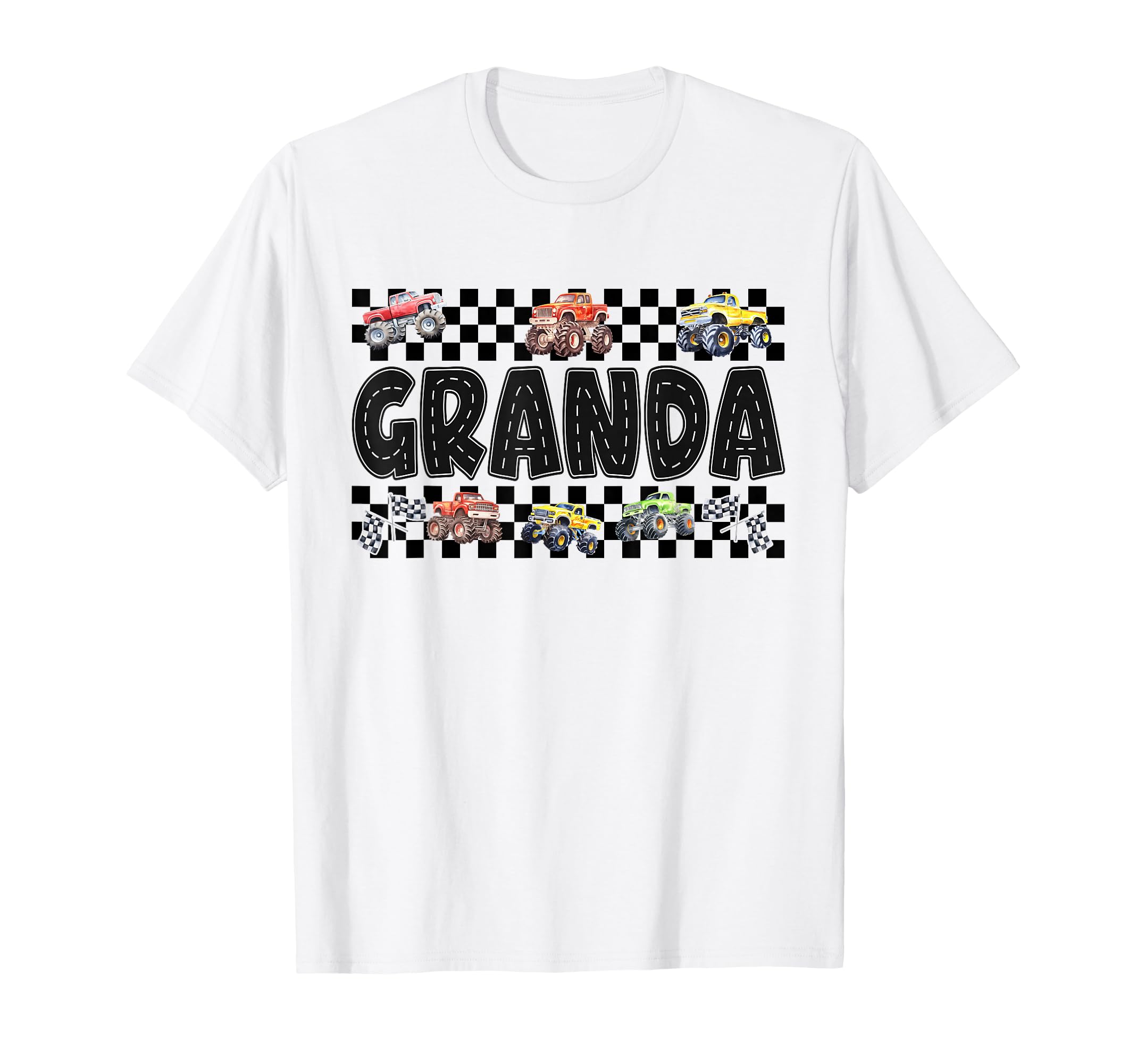 Granda Monster Truck Family Crew Birthday T-Shirt - Graphic Print Unisex - T-Shirt, Sweatshirt, Hoodie