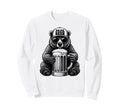 Papa Beer Funny Dad Bear Drinking Sweatshirt - Custom Art Print Men Women - T-Shirt, Sweatshirt, Hoodie