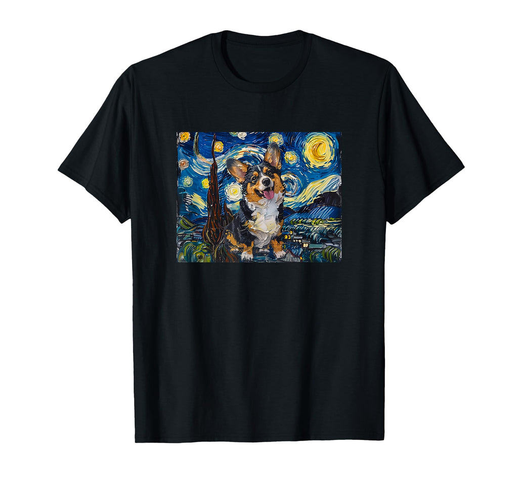 Funny Starry Night Black Tricolor T-Shirt - Streetwear Style for Adults - T-Shirt, Sweatshirt, Hoodie
