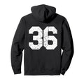 36 Jersey Uniform Varsity Sports Number Hoodie - Novelty Apparel Men Women - T-Shirt, Sweatshirt, Hoodie