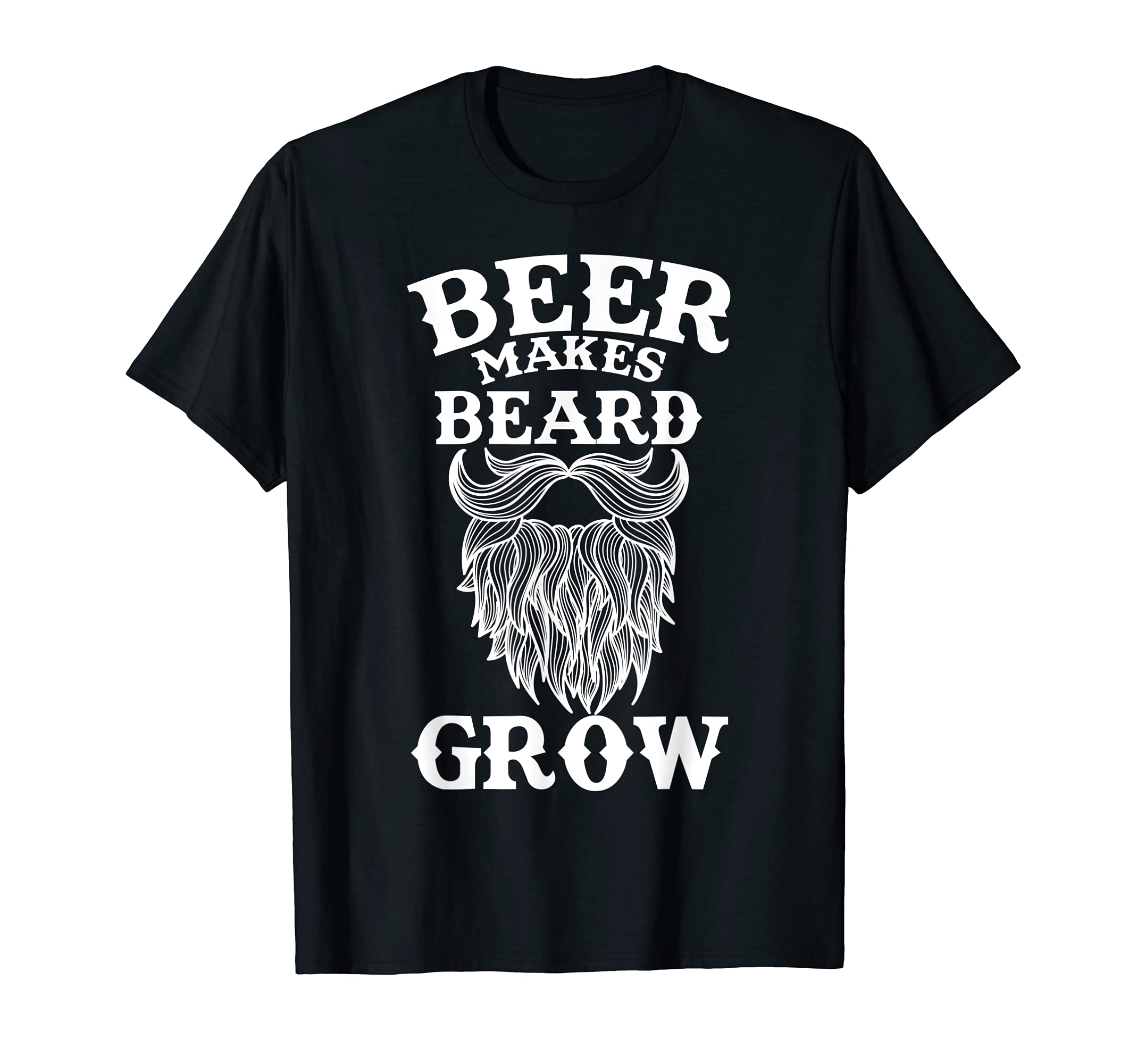 Beer Makes Beard Grow Dad Jokes Beer T-Shirt - Trendy Graphic for Adults - T-Shirt, Sweatshirt, Hoodie