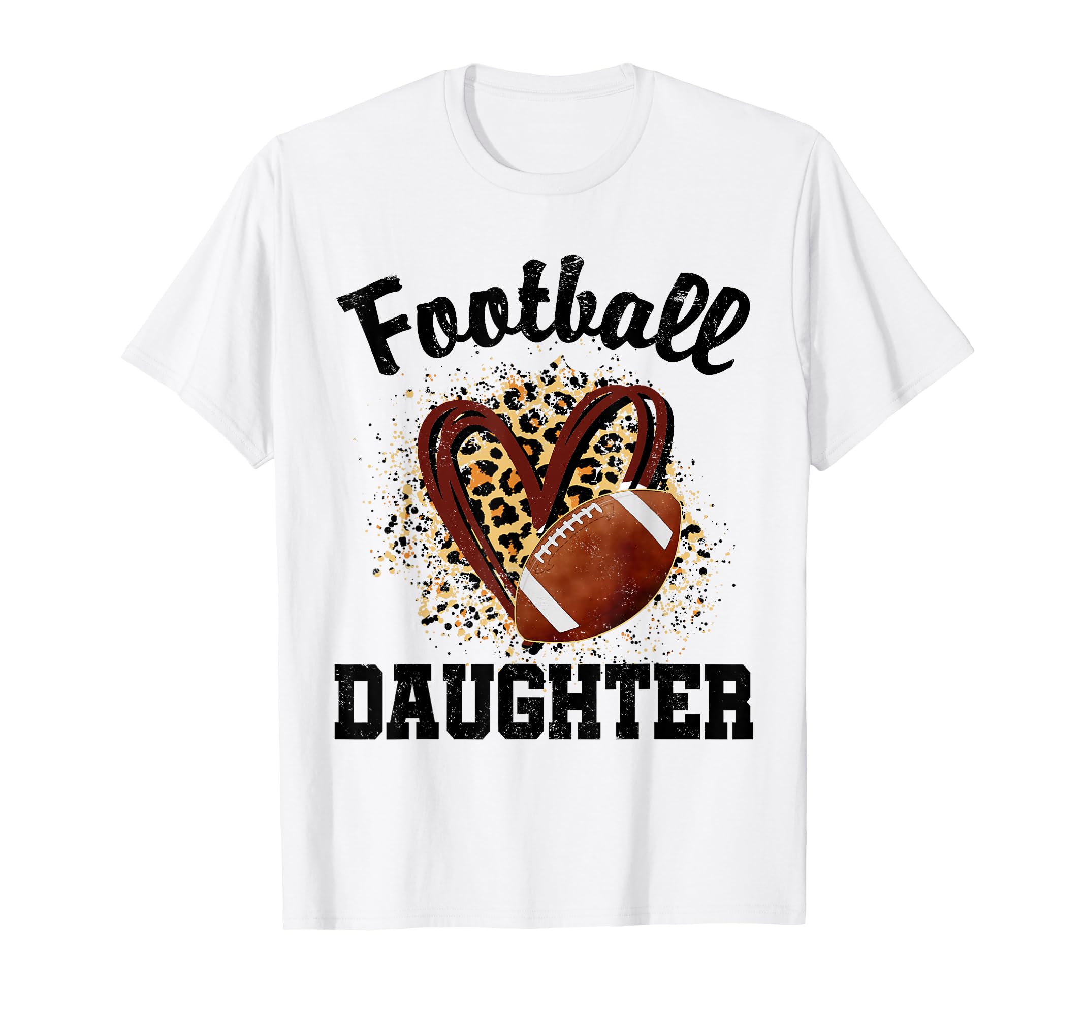 Leopard Heart American Football Matching T-Shirt - Graphic Print Men Women - T-Shirt, Sweatshirt, Hoodie