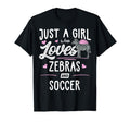 Just Who Loves Zebras And Soccer T-Shirt - Fun Novelty Design for Adults - T-Shirt, Sweatshirt, Hoodie