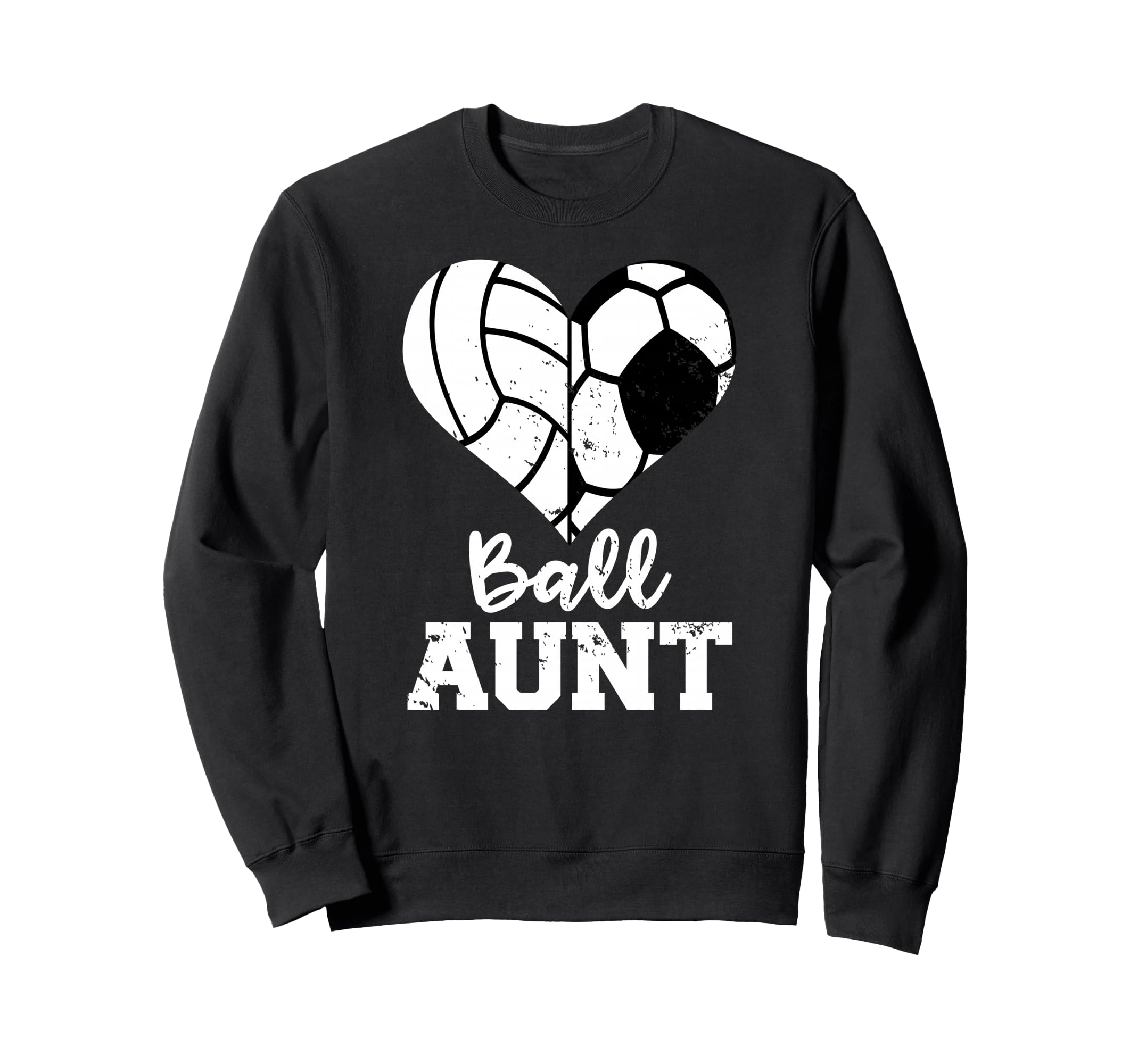 Ball Aunt Heart Funny Soccer Sweatshirt - Trendy Graphic for Adults - T-Shirt, Sweatshirt, Hoodie