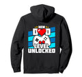 New Dad Level Unlocked Gamer Dad Hoodie - Graphic Print for Adults - T-Shirt, Sweatshirt, Hoodie