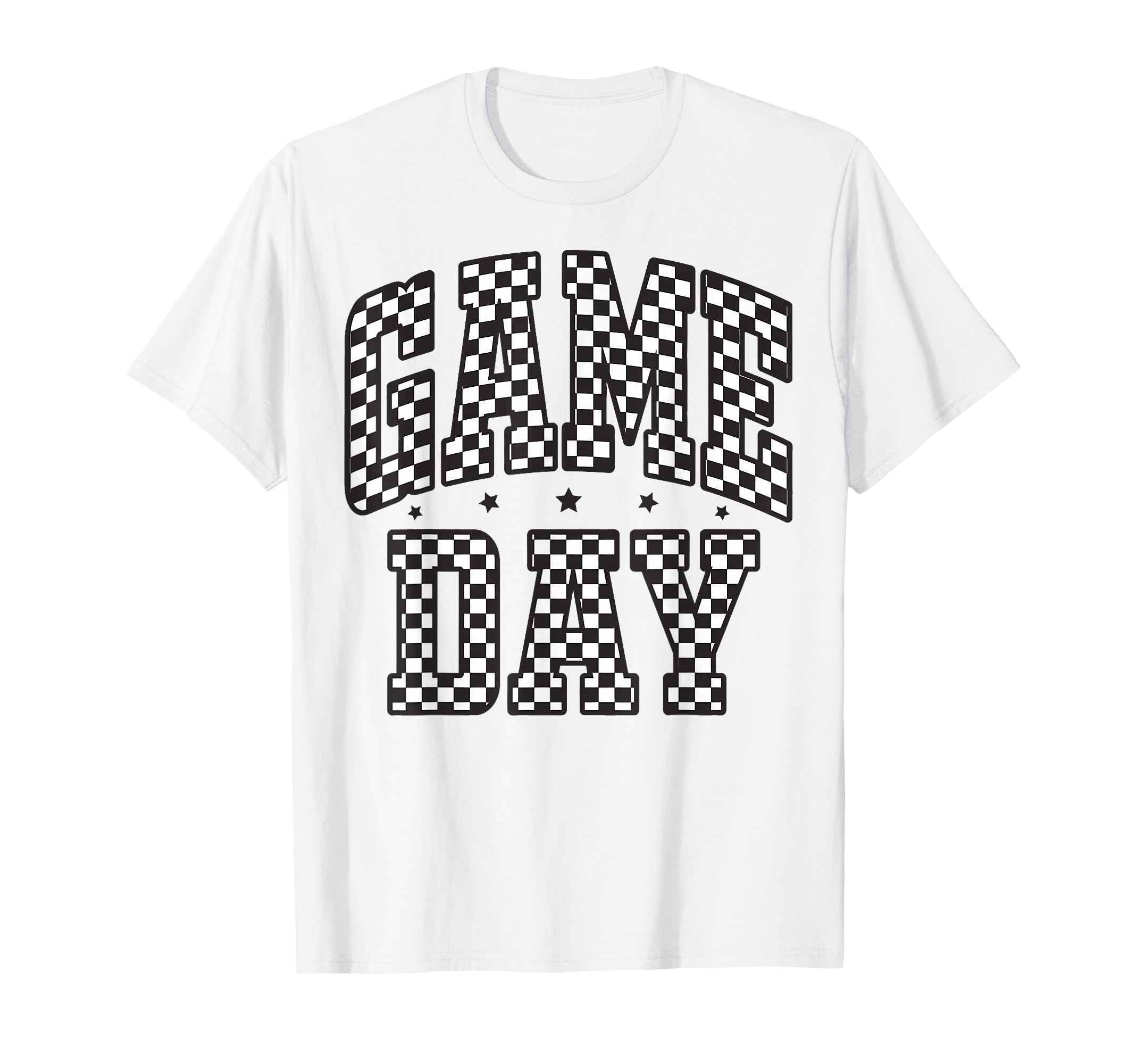 Funny Checkered Game Day Football Black T-Shirt - Custom Art Print Unisex - T-Shirt, Sweatshirt, Hoodie