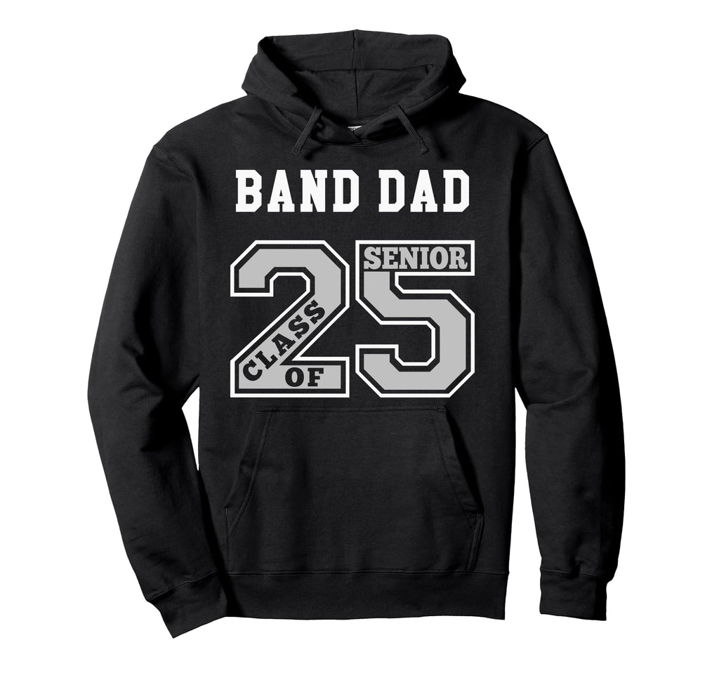 Senior Marching Dad 2025 Groovy Band Hoodie - Streetwear Style for Adults - T-Shirt, Sweatshirt, Hoodie