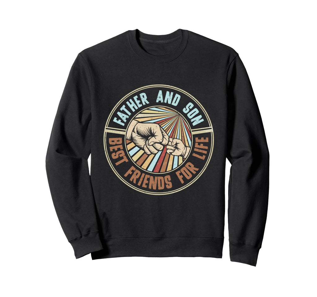 Happy Fathers Day Father And Son Sweatshirt - Unique Graphic for Adults - T-Shirt, Sweatshirt, Hoodie