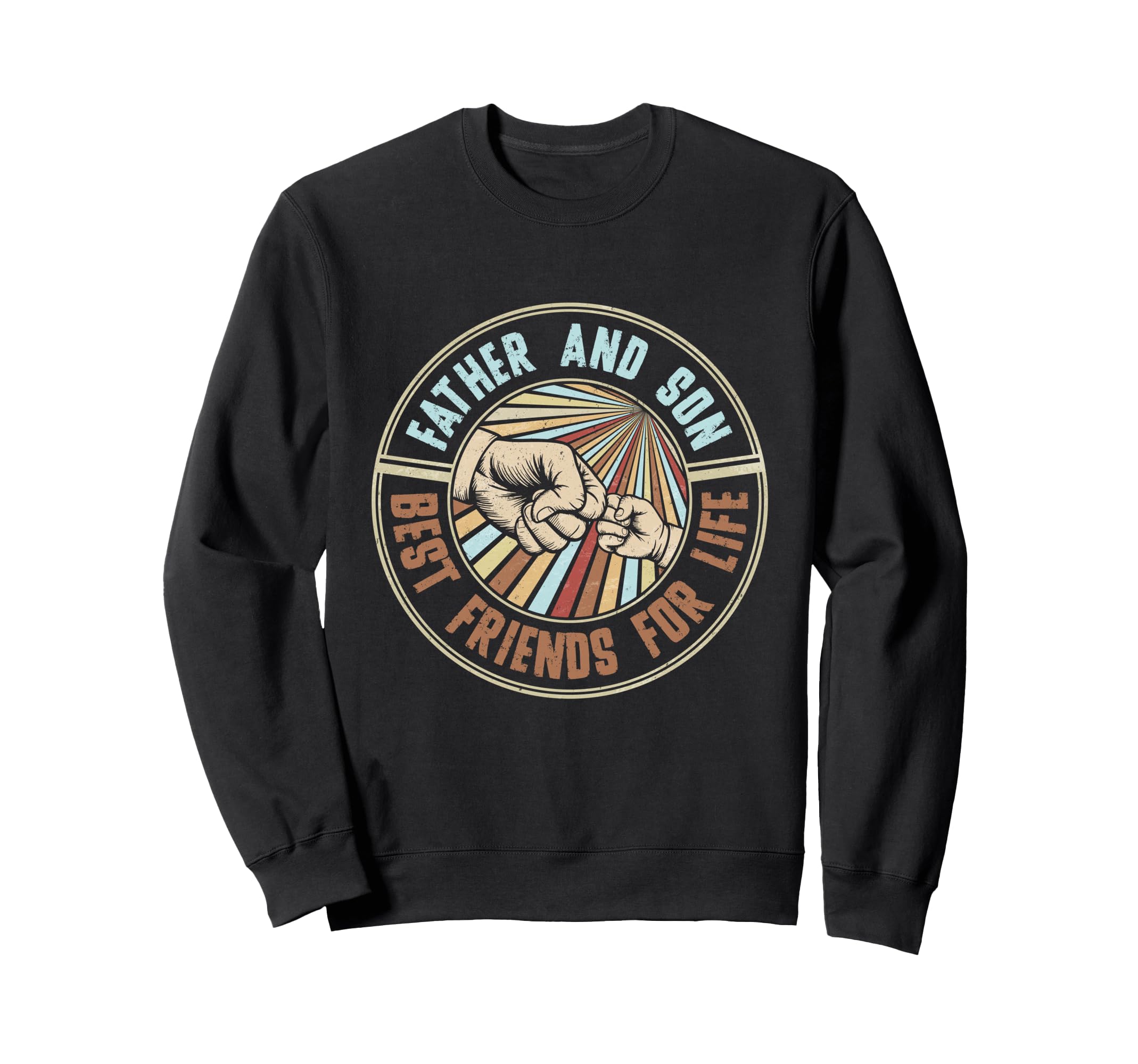 Happy Fathers Day Father And Son Sweatshirt - Unique Graphic for Adults - T-Shirt, Sweatshirt, Hoodie
