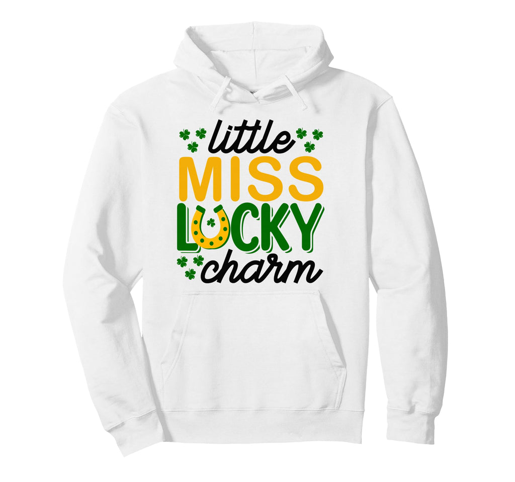Little Miss Luck Charm Funny Irish Mom Hoodie - Graphic Print for Adults - T-Shirt, Sweatshirt, Hoodie