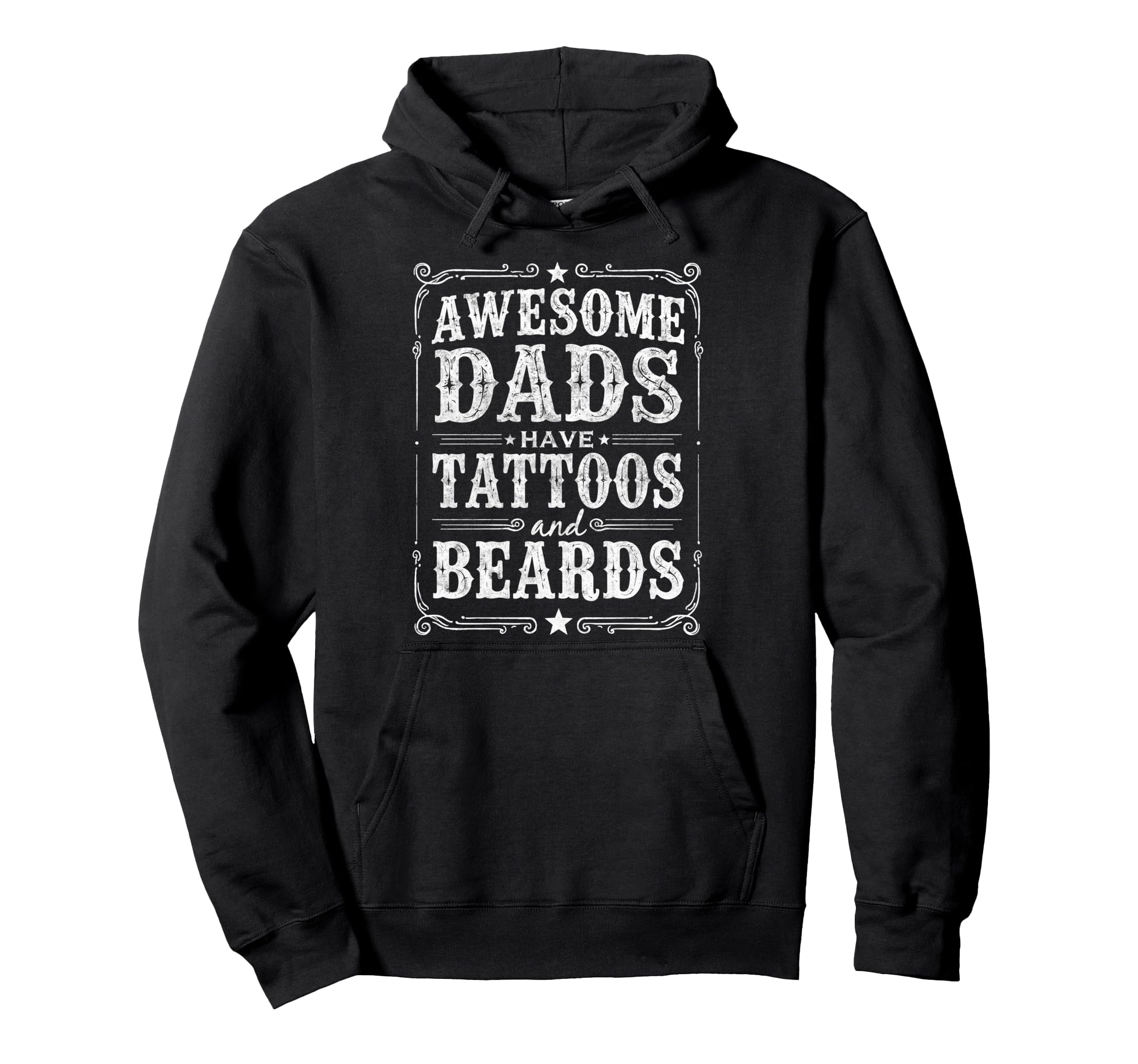Awesome Dads Have Tattoos And Beards Hoodie - Graphic Print for Adults - T-Shirt, Sweatshirt, Hoodie