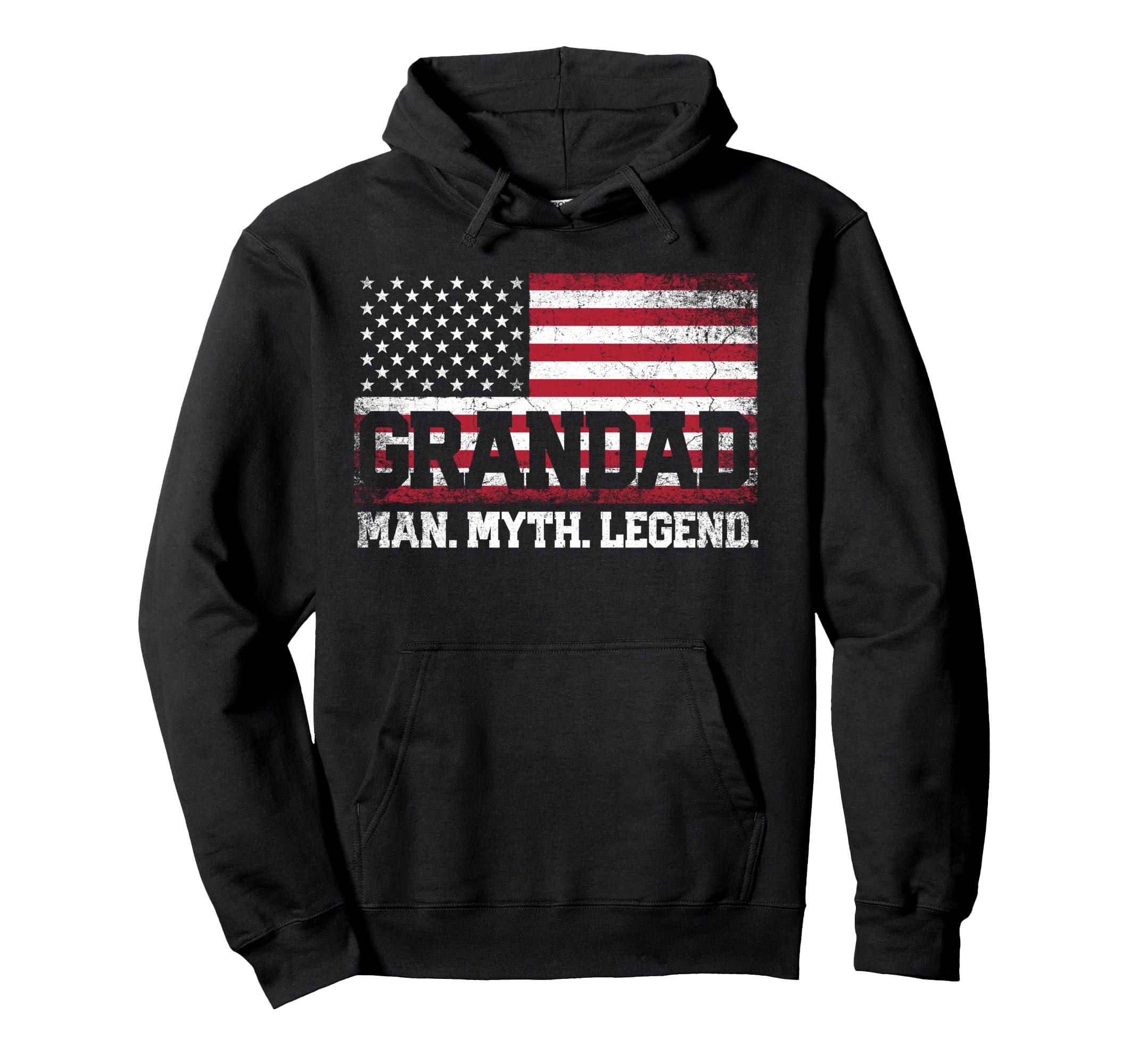 Grandad Myth Legend Fathers Day 4Th July Hoodie - Custom Art Print Unisex - T-Shirt, Sweatshirt, Hoodie