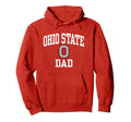 Ohio State Buckeyes Dad Icon Red Hoodie - Minimalist Print for Adults - T-Shirt, Sweatshirt, Hoodie