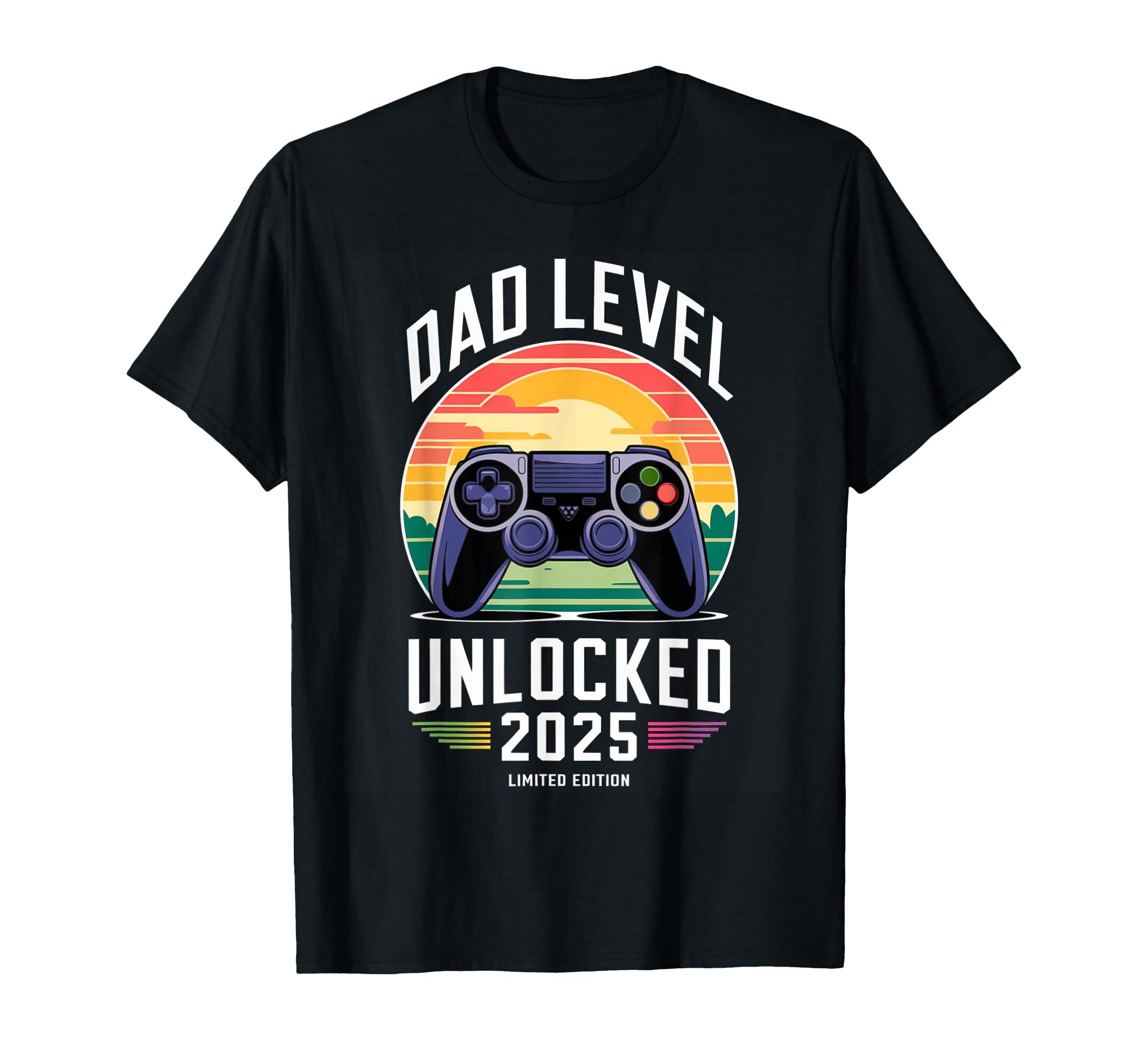 Dad Level Unlocked 2025 Gamer Dad T-Shirt - Novelty Apparel for Adults - T-Shirt, Sweatshirt, Hoodie