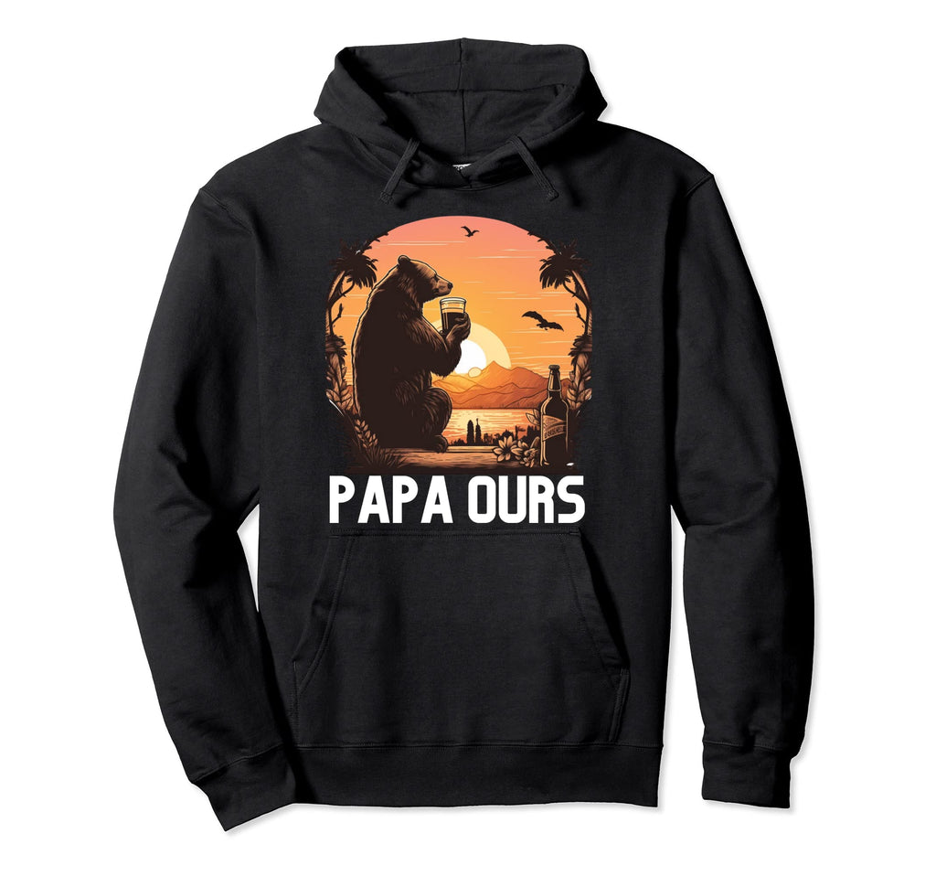 Papa Bear Dads Dad Fathers Hoodie - Aesthetic Graphic Unisex - T-Shirt, Sweatshirt, Hoodie