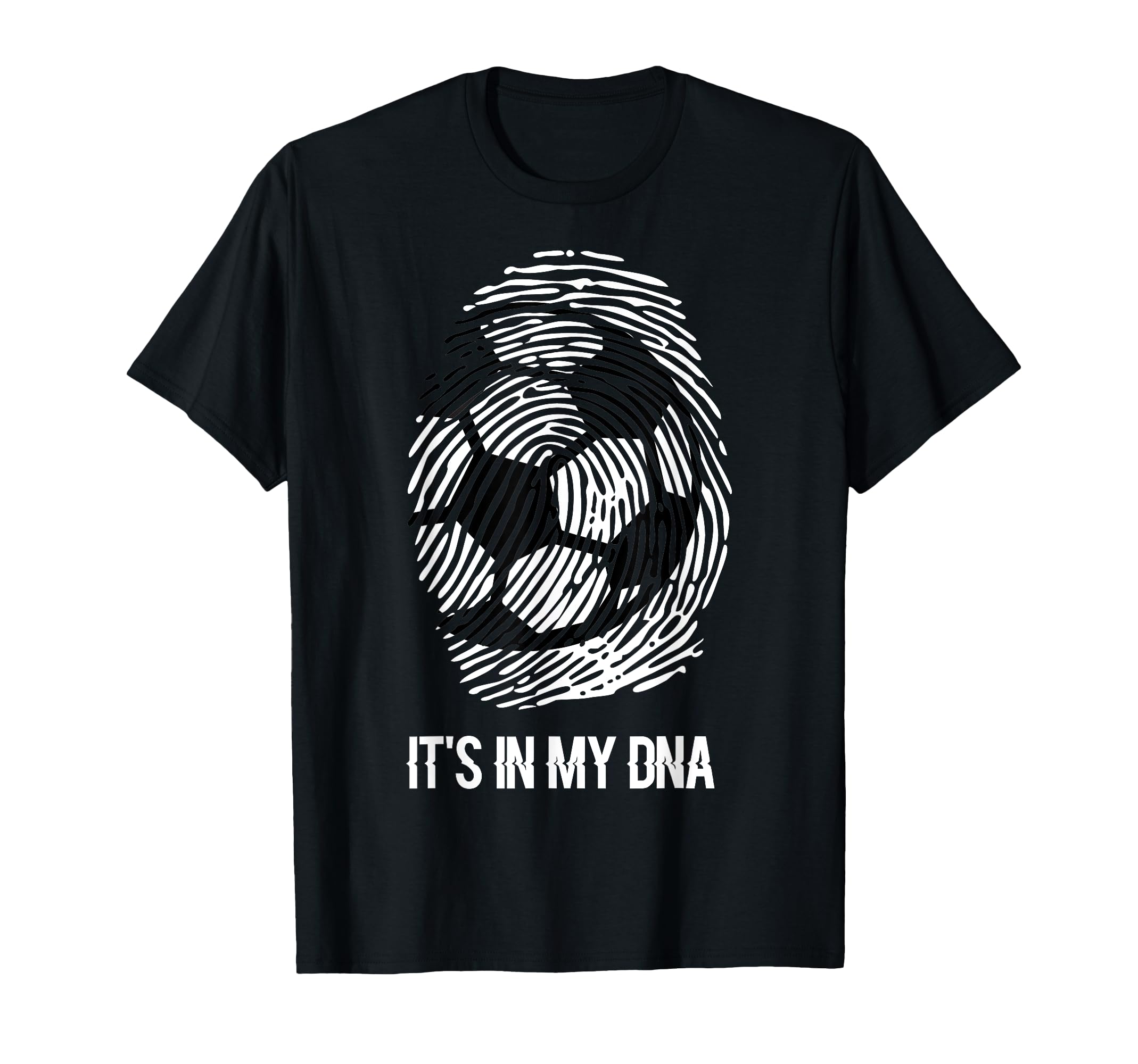 Soccer Its My Dna Soccer Thumbprint T-Shirt - Custom Art Print Unisex - T-Shirt, Sweatshirt, Hoodie