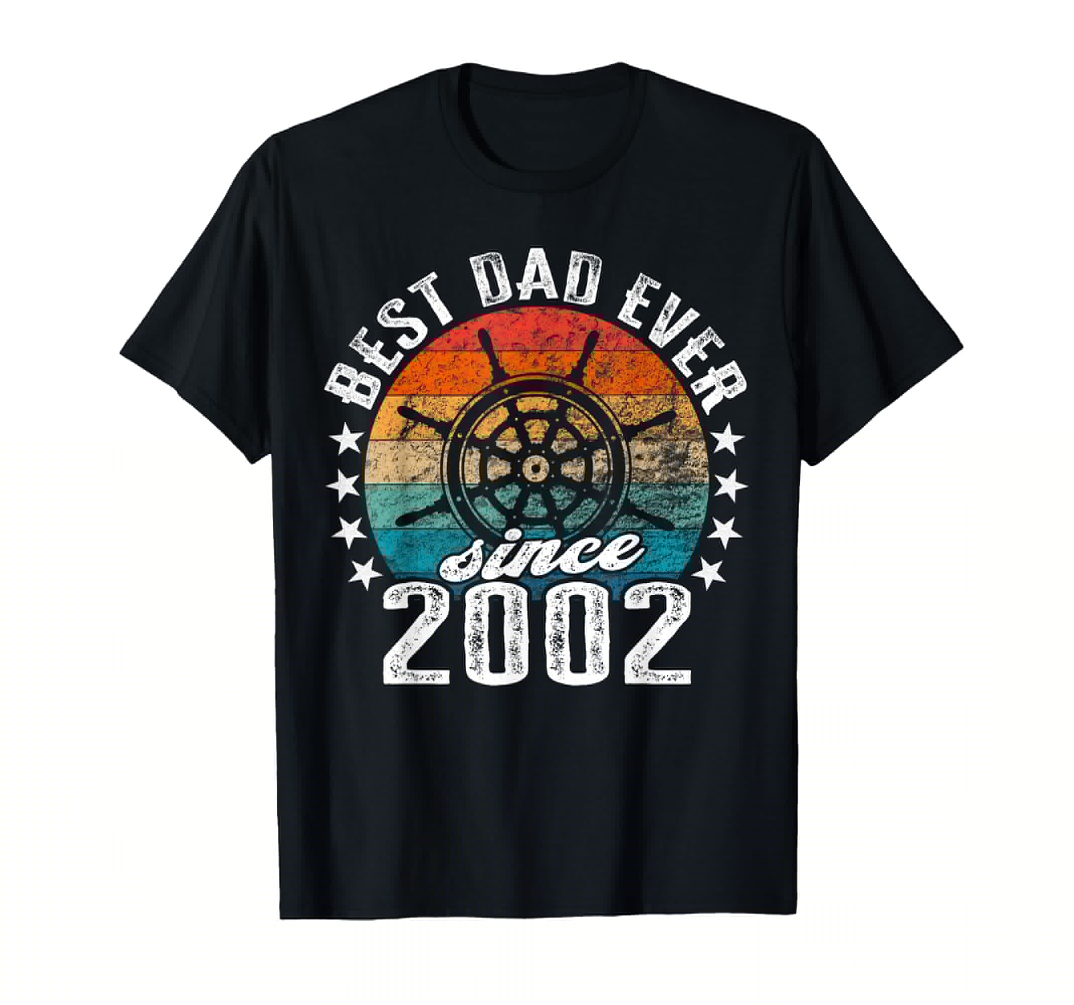 Best Dad World No Joke Dad Since 2002 T-Shirt - Graphic Print Men Women - T-Shirt, Sweatshirt, Hoodie