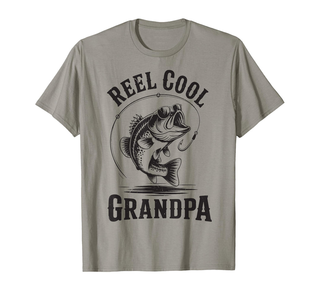 Reel Great Grandpa Step Dad Fishing T-Shirt - Minimalist Print Men Women - T-Shirt, Sweatshirt, Hoodie