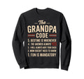 Grandpa Code Fun Rules Funny Grandpa Sweatshirt - Aesthetic Graphic Unisex - T-Shirt, Sweatshirt, Hoodie