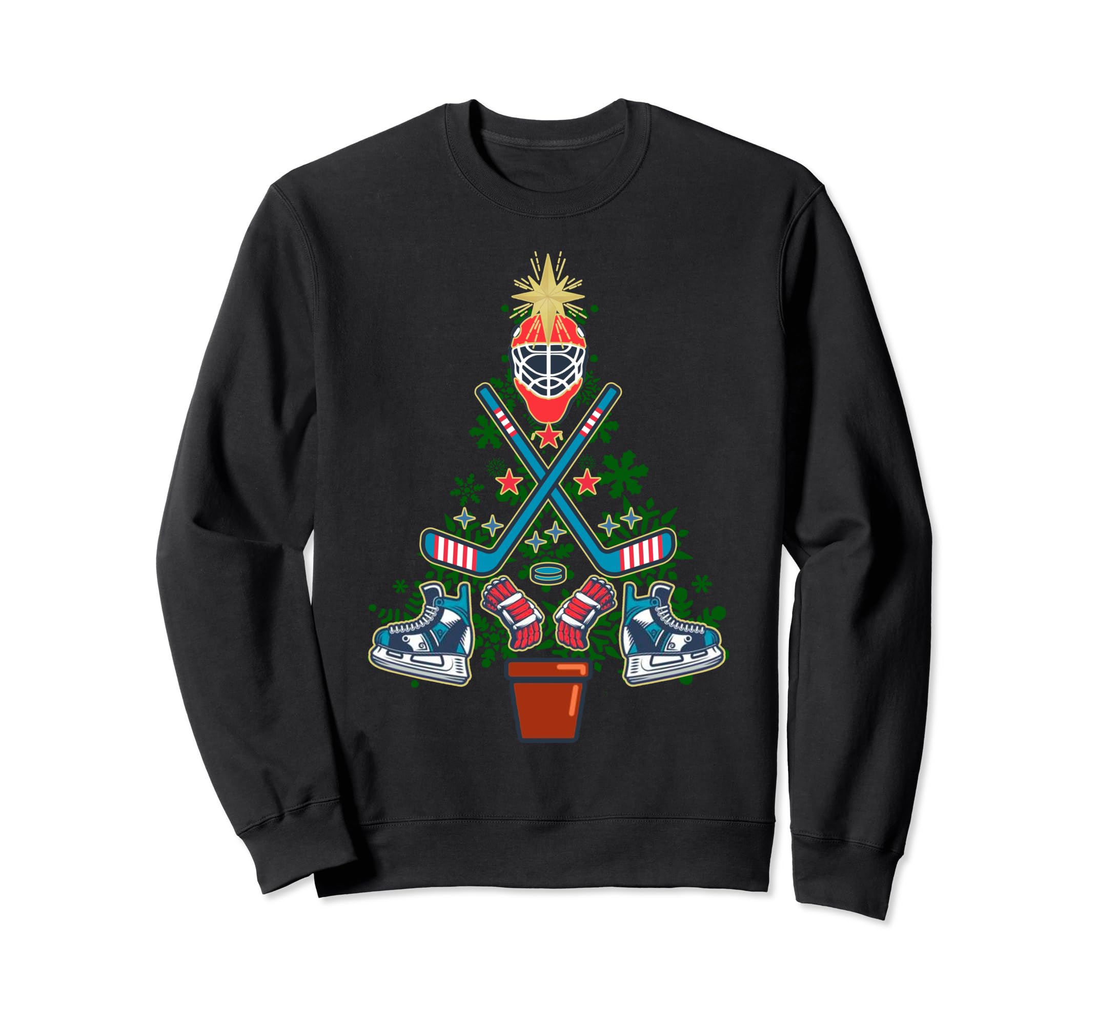 Ice Hockey Tree Funny Ugly Sweatshirt - Streetwear Style for Adults - T-Shirt, Sweatshirt, Hoodie