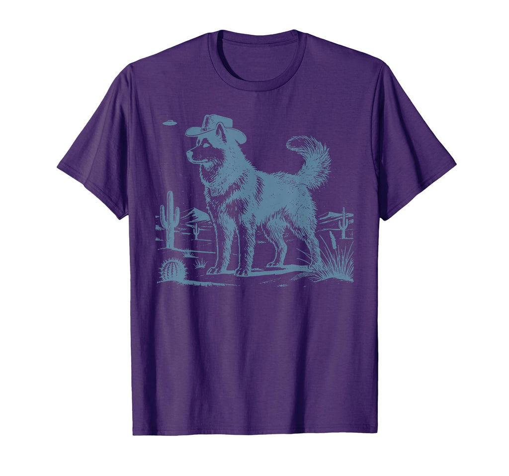 Cowboy Hat Siberian Husky Mom Dad T-Shirt - Fun Novelty Design for Adults - T-Shirt, Sweatshirt, Hoodie