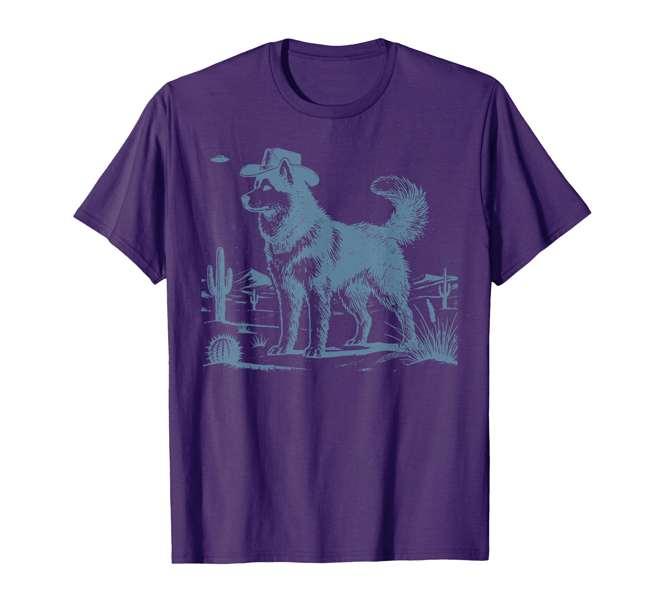 Cowboy Hat Siberian Husky Mom Dad T-Shirt - Fun Novelty Design for Adults - T-Shirt, Sweatshirt, Hoodie
