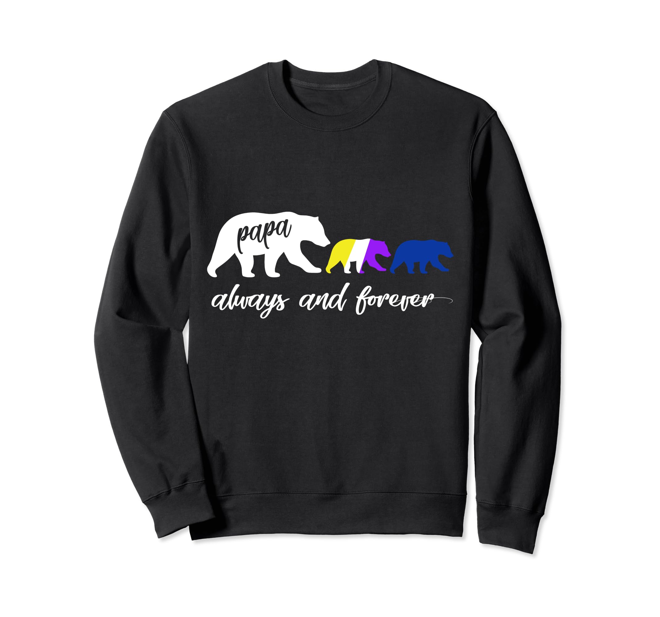 Lgbtq Papa Bear Nonbinary Sweatshirt - Casual Everyday Wear for Adults - T-Shirt, Sweatshirt, Hoodie