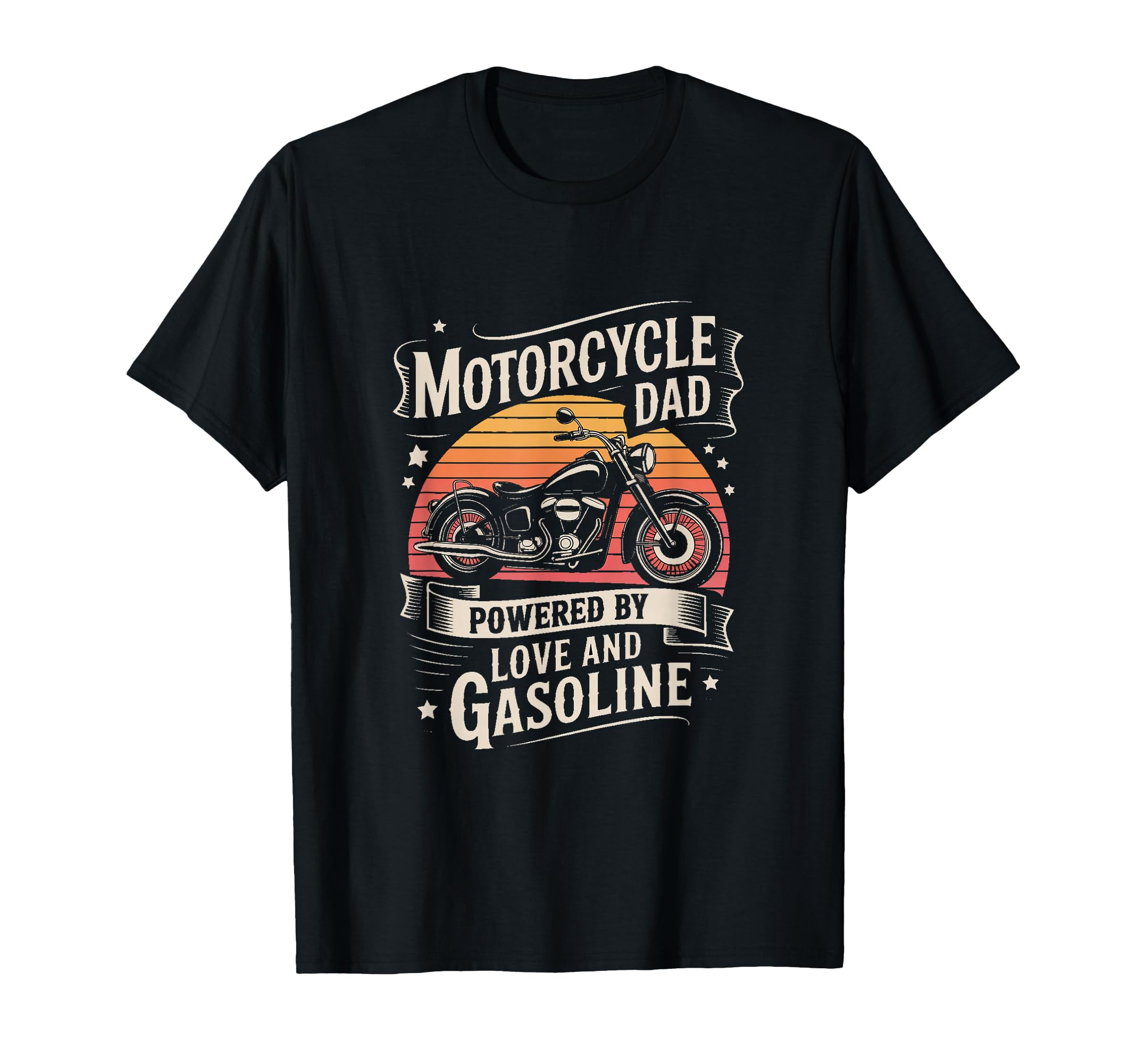 Motorcycle Dad Powered Love And Gasoline T-Shirt - Graphic Print for Adults - T-Shirt, Sweatshirt, Hoodie