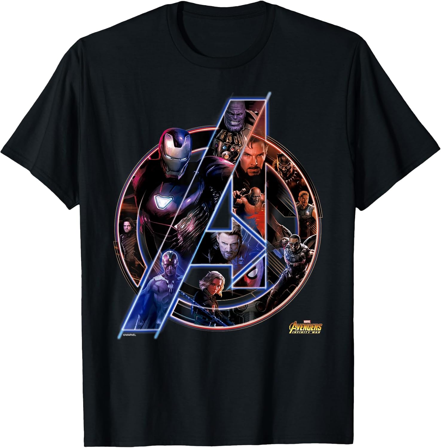 Avengers Infinity War Neon Team Short Sleeve - Adult & Kids T-Shirts, Sweatshirts & Hoodies apparel design preview 1