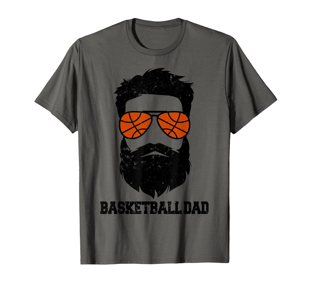 Basketball Dad Funny Messy Hair Beard T-Shirt - Novelty Apparel Unisex - T-Shirt, Sweatshirt, Hoodie