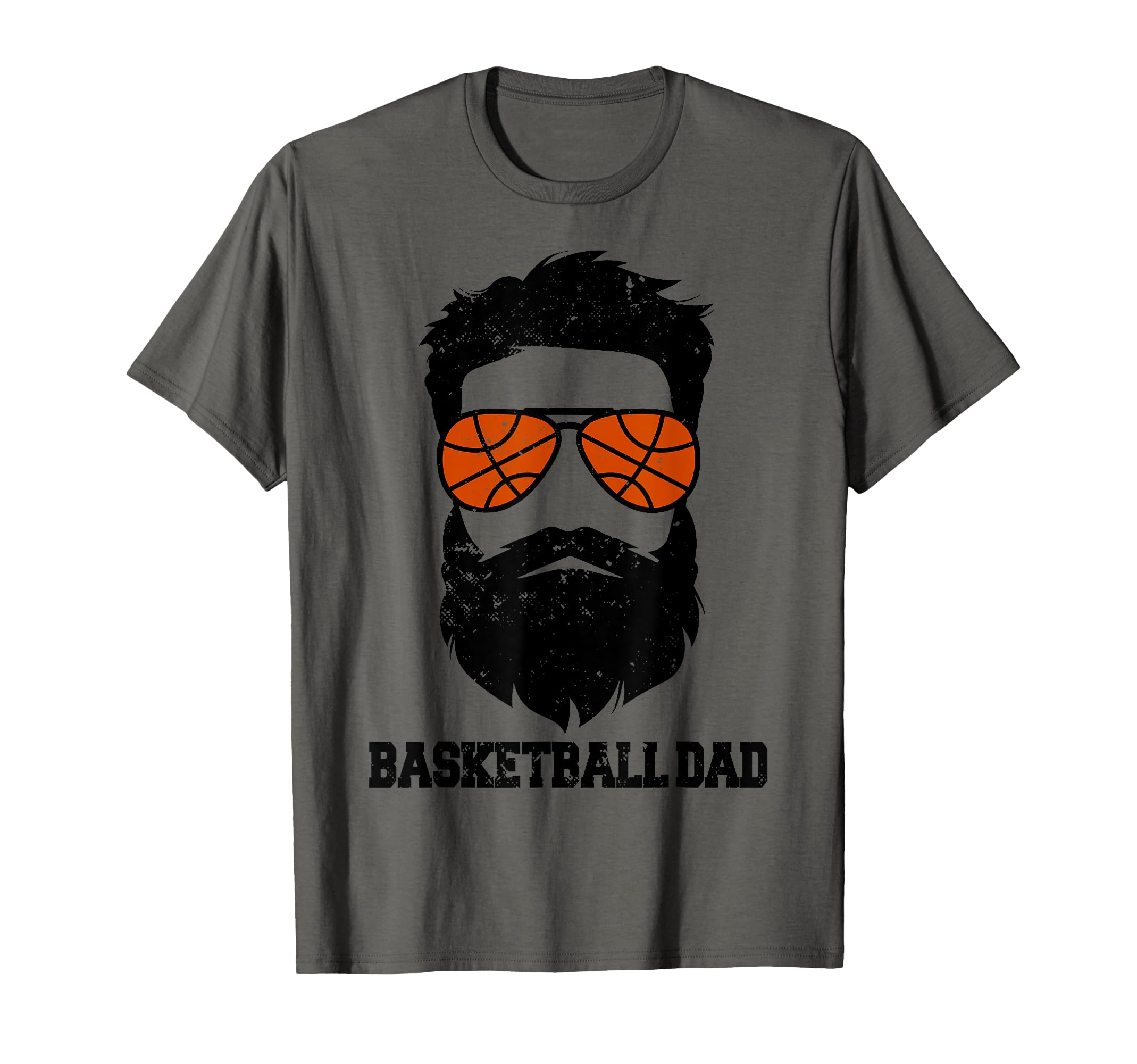 Basketball Dad Funny Messy Hair Beard T-Shirt - Novelty Apparel Unisex - T-Shirt, Sweatshirt, Hoodie