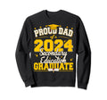 Proud Dad 2024 Secondary Education Sweatshirt - Graphic Print for Adults - T-Shirt, Sweatshirt, Hoodie