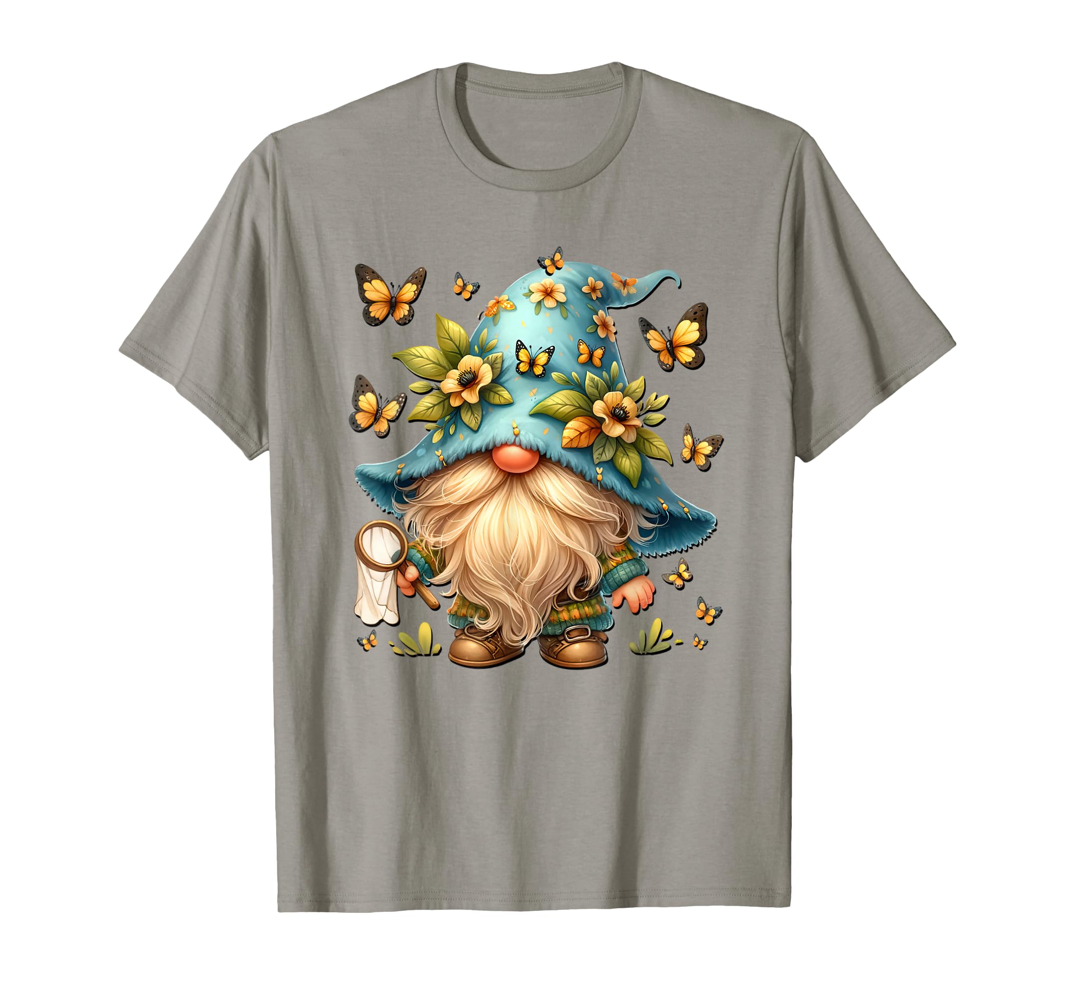 Butterfly Dad Gnome Floral Flower Hat T-Shirt - Aesthetic Graphic Unisex - T-Shirt, Sweatshirt, Hoodie