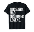 Husband Dad Drummer Legend Funny Fathers T-Shirt - Graphic Print Men Women - T-Shirt, Sweatshirt, Hoodie
