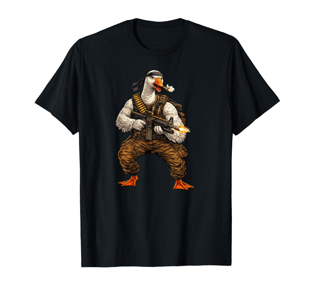 Funny Battle Goose Tactical Combat T-Shirt - Unique Graphic for Adults - T-Shirt, Sweatshirt, Hoodie
