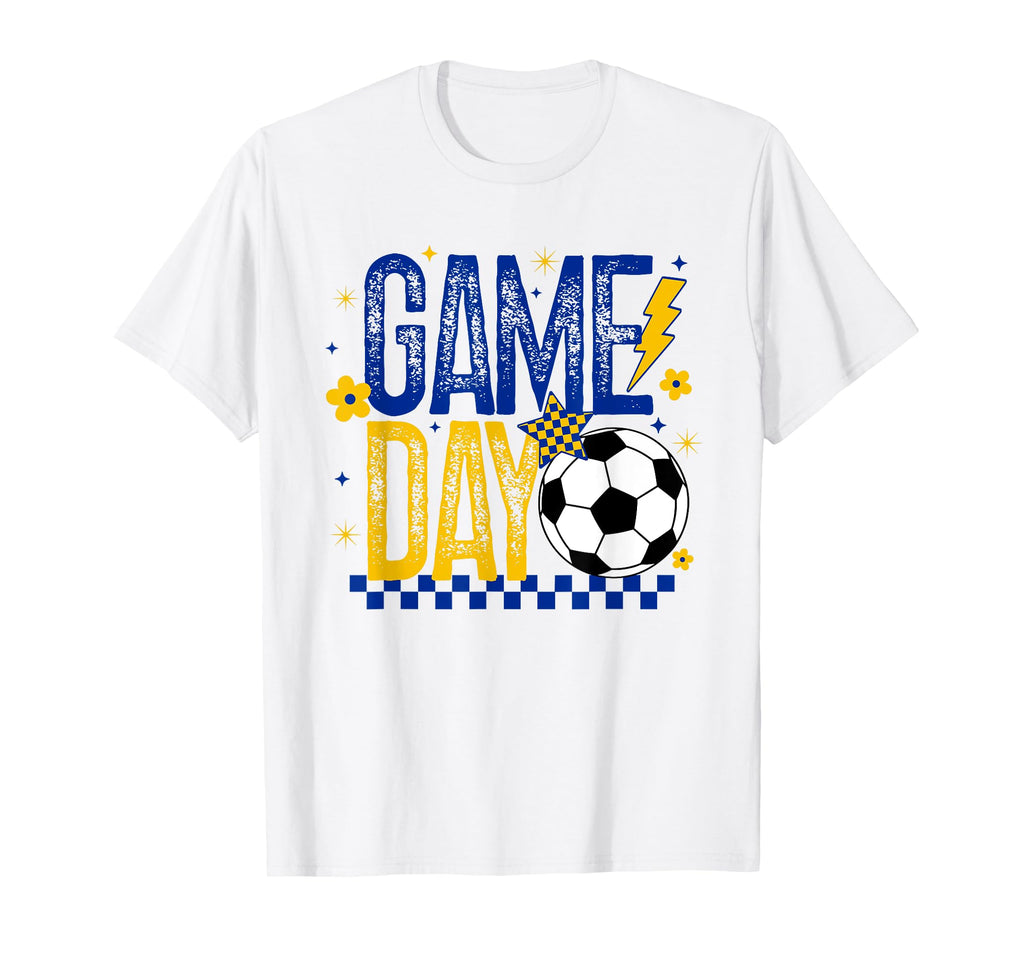 Game Day Soccer Season Blue Gold T-Shirt - Streetwear Style Men Women - T-Shirt, Sweatshirt, Hoodie