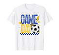Game Day Soccer Season Blue Gold T-Shirt - Streetwear Style Men Women - T-Shirt, Sweatshirt, Hoodie