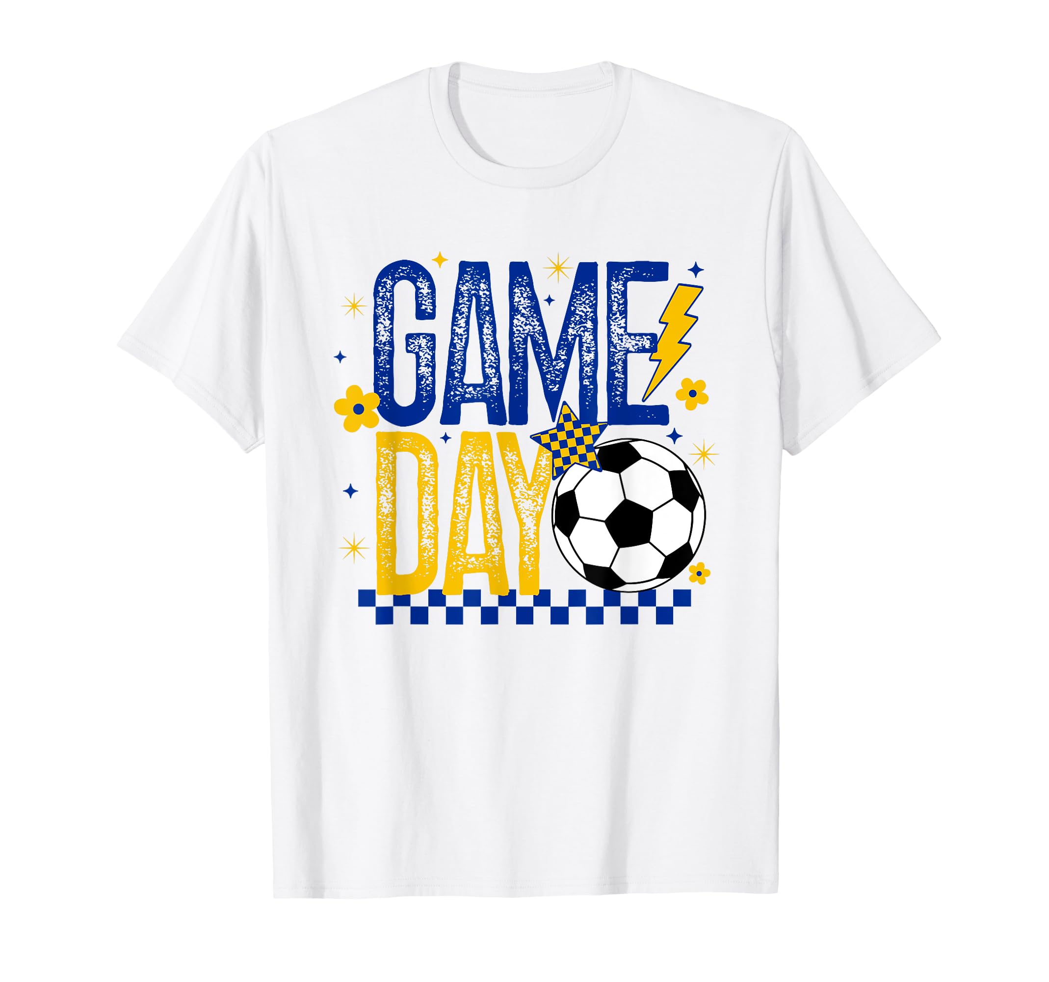 Game Day Soccer Season Blue Gold T-Shirt - Streetwear Style Men Women - T-Shirt, Sweatshirt, Hoodie