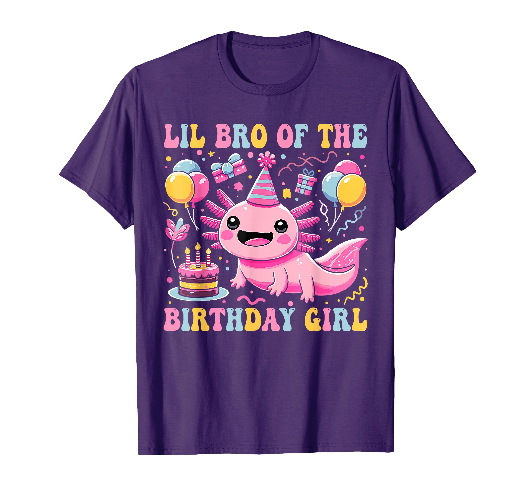 Lil Brother Birthday Axolotl T-Shirt - Aesthetic Graphic for Adults - T-Shirt, Sweatshirt, Hoodie
