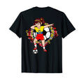 Dabbing Soccer Ecuador Jersey Floral T-Shirt - Novelty Apparel for Adults - T-Shirt, Sweatshirt, Hoodie