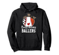 Busy Raising Ballers Sports Mom Hoodie - Minimalist Print for Adults - T-Shirt, Sweatshirt, Hoodie