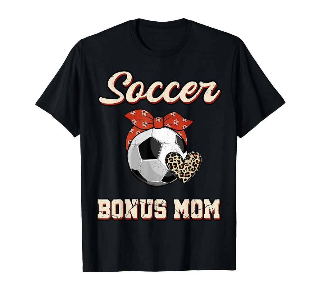 Soccer Bonus Mom Bandana Leopard T-Shirt - Minimalist Print Men Women - T-Shirt, Sweatshirt, Hoodie