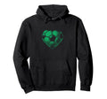 Soccer Ball Green Color Heart Mom Fan Hoodie - Minimalist Print for Adults - T-Shirt, Sweatshirt, Hoodie